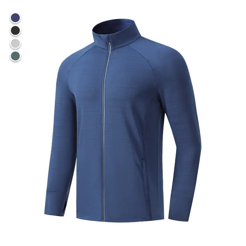 Spring and Autumn Casual Running Sports Quick Dry Jacket Men's Fitness Zipper Shirt Outdoor Training Tops Jacket