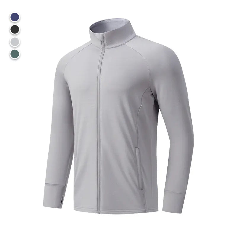 Spring and Autumn Casual Running Sports Quick Dry Jacket Men's Fitness Zipper Shirt Outdoor Training Tops Jacket