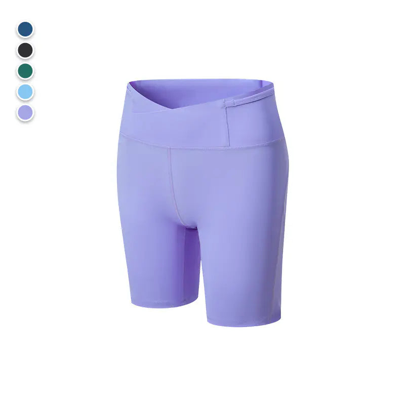 High waisted hip lifting fitness five leggings female professional yoga pants running sports shorts outside cycling compression pants