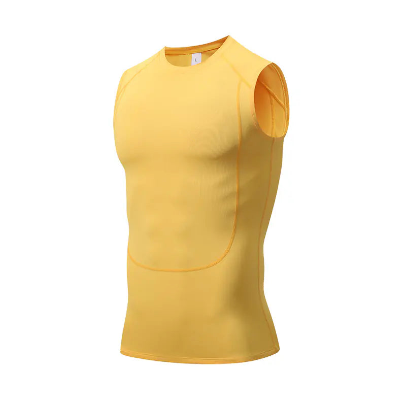 Summer quick-drying fitness shaping undershirt men outdoor basketball marathon breathable sleeveless sports training compression undershirt