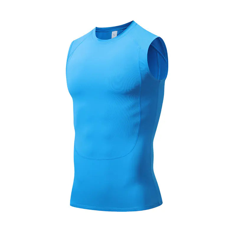 Summer quick-drying fitness shaping undershirt men outdoor basketball marathon breathable sleeveless sports training compression undershirt