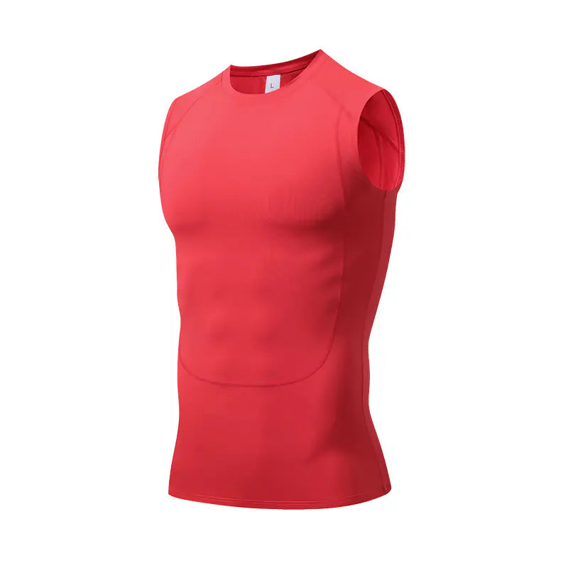 Summer quick-drying fitness shaping undershirt men outdoor basketball marathon breathable sleeveless sports training compression undershirt