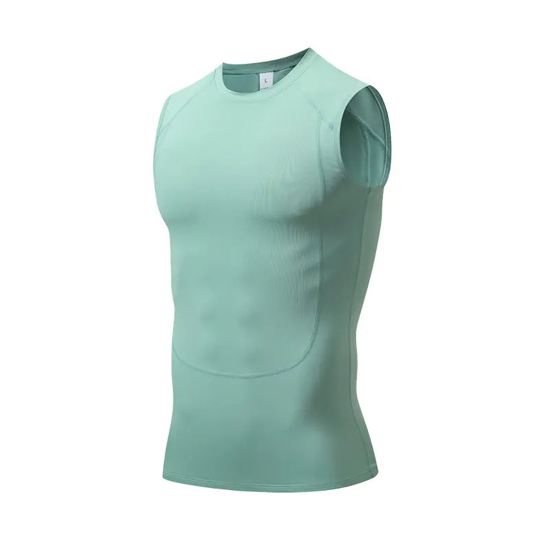 Summer quick-drying fitness shaping undershirt men outdoor basketball marathon breathable sleeveless sports training compression undershirt