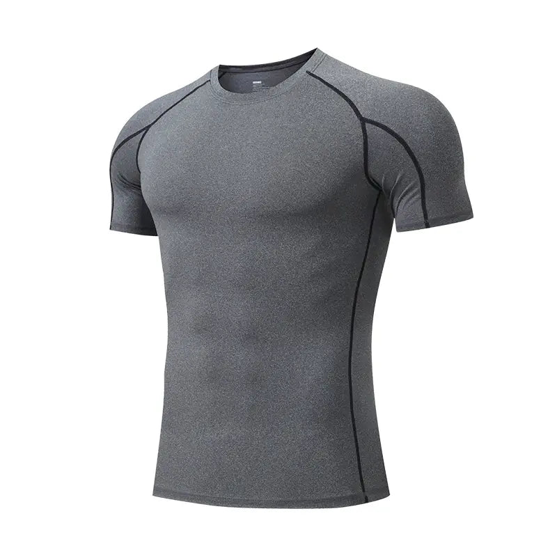 Fitness clothing men's PRO tight short-sleeved T-shirt marathon running sports elastic fast drying clothes training clothes