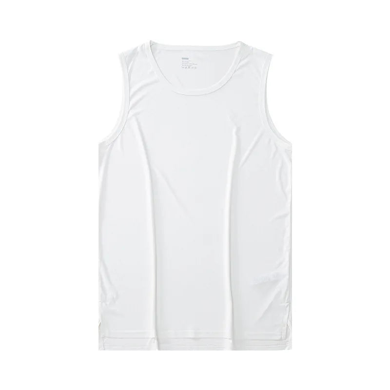 Summer Quick Dry Sports T Shirts Men Elasticity Sleeveless Gym Basketball Slim Tank Top Fitness Gym Tops Breathable Running Tees