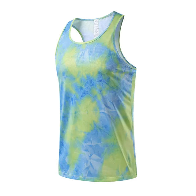 Marathon Running Vest Men Summer Sleeveless Tees Loose Exercise Quick-dry Breathable Tops Fitness Waistcoat Athletics Tracksuit
