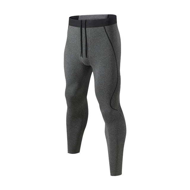 Autumn And Winter Velvet Men's Sports Tight Trousers Warm Bottoming Training Pants High Elastic Breathable Running Pants