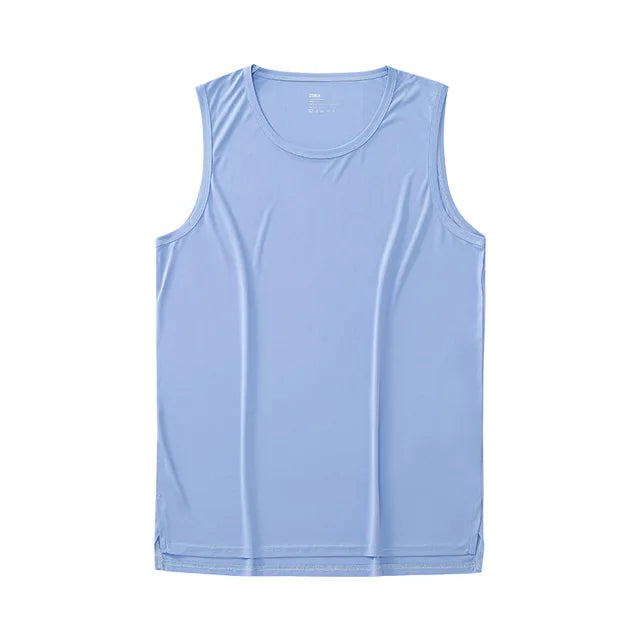 Summer Quick Dry Sports T Shirts Men Elasticity Sleeveless Gym Basketball Slim Tank Top Fitness Gym Tops Breathable Running Tees