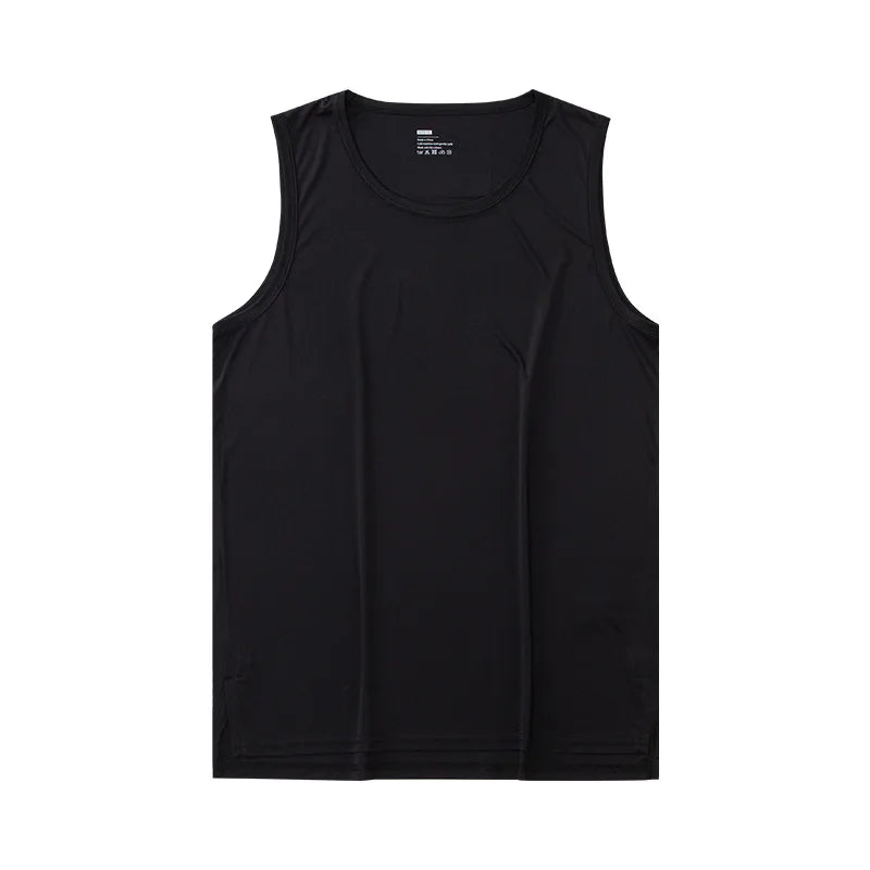 Summer Quick Dry Sports T Shirts Men Elasticity Sleeveless Gym Basketball Slim Tank Top Fitness Gym Tops Breathable Running Tees